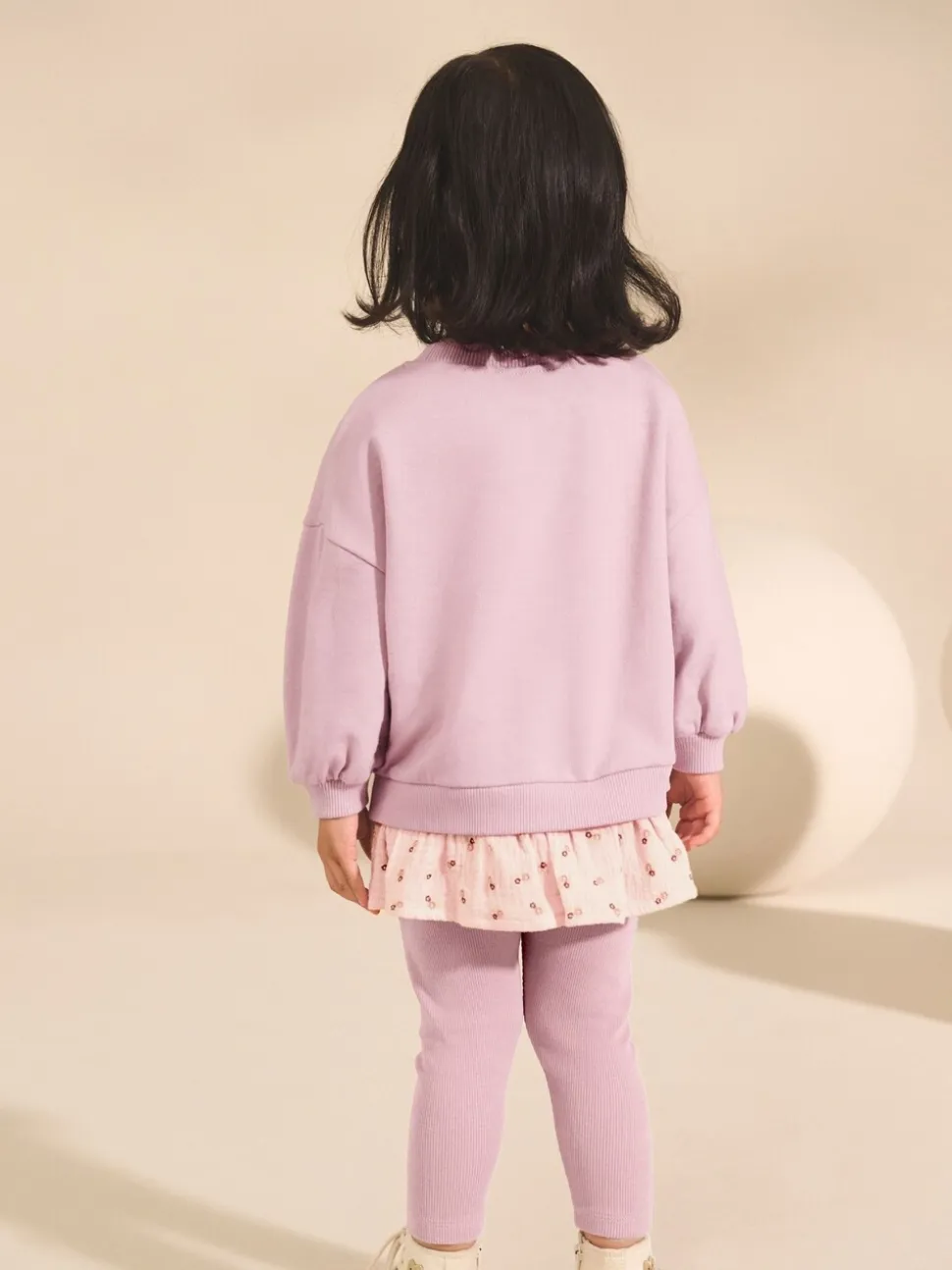 Roze - Set met top met lange mouwen en legging (3 mnd-7 jr)