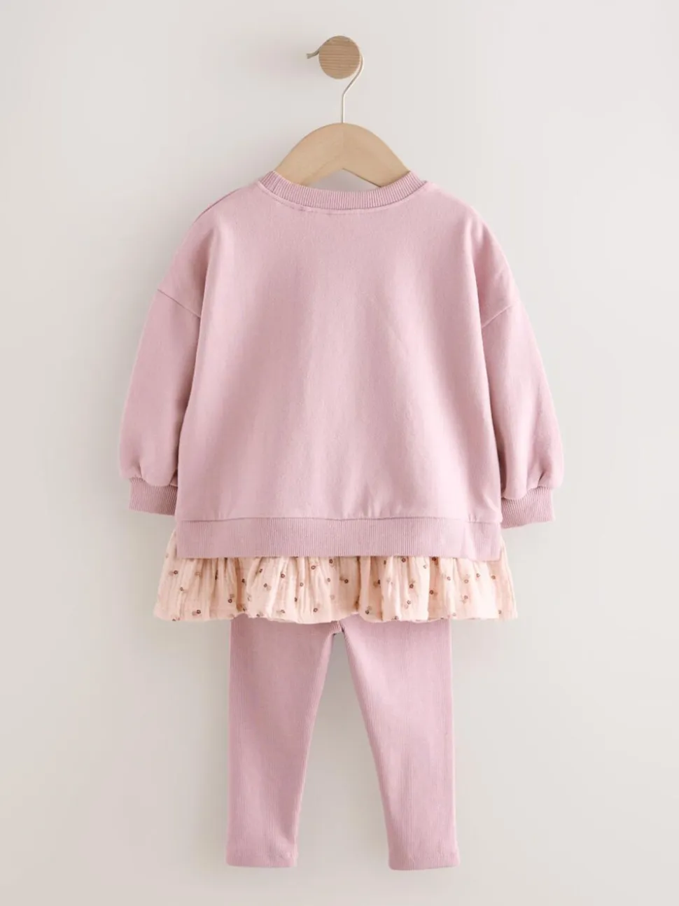 Roze - Set met top met lange mouwen en legging (3 mnd-7 jr)