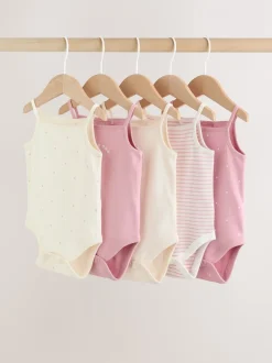 Roze - Set van 5 Baby bodysuits