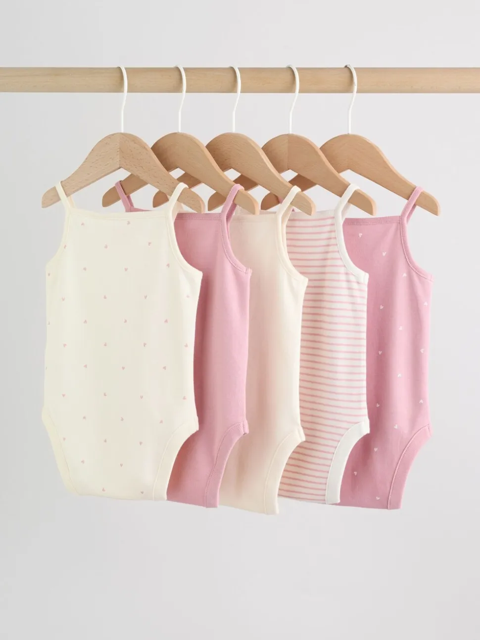 Roze - Set van 5 Baby bodysuits