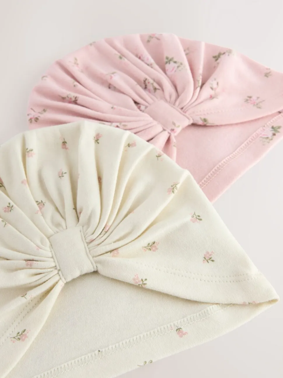 Roze - Set van 2 babyturbanen (0-18mnd)