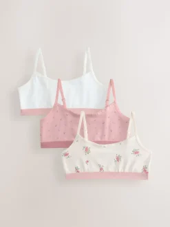 Roze - Set van 3 crop tops (5-16 jr)