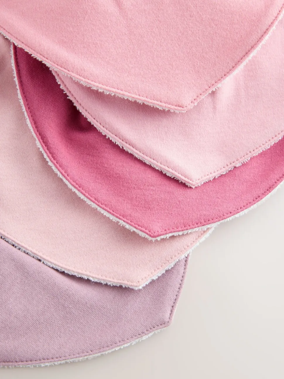 Roze - Set van 5 Dribble babyslabbetjes