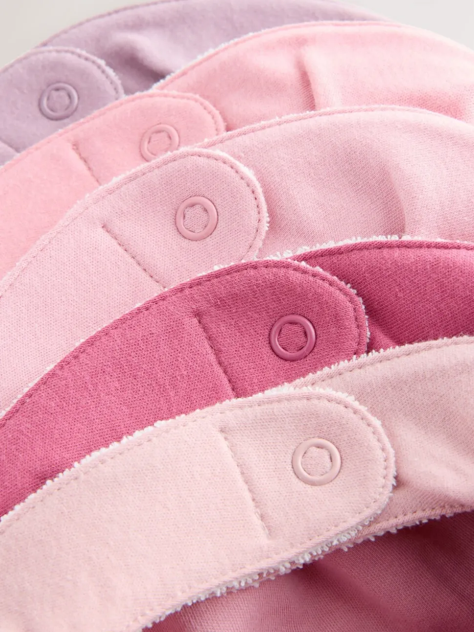Roze - Set van 5 Dribble babyslabbetjes