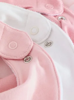 Roze - Set van 5 Dribble babyslabbetjes