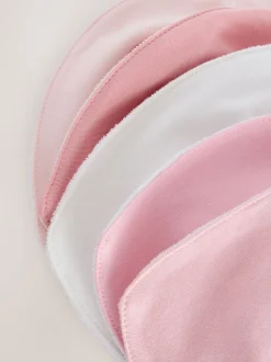 Roze - Set van 5 Dribble babyslabbetjes