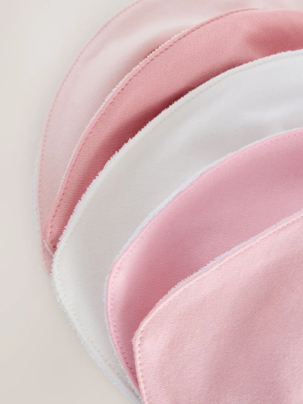Roze - Set van 5 Dribble babyslabbetjes