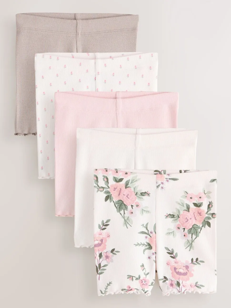 Roze - Set van 5 fietsshorts (3 mnd-7 jr)