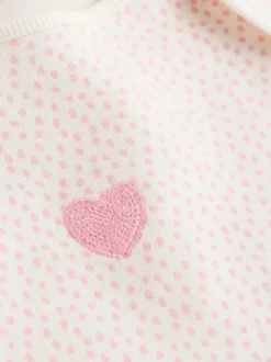 Roze - Set van 5 rompers met lange mouwen