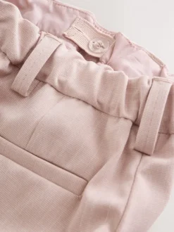 Roze - Set van blazer, overhemd, broek en vlinderstrik (3mnd -9jr)