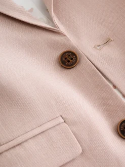 Roze - Set van blazer, overhemd, broek en vlinderstrik (3mnd -9jr)