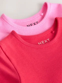 Roze - Short Sleeve Ribbed Dresses 2 Pack (3mths-7yrs)