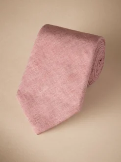 Roze - Signature Made In Italy Printed Melange Look Tie