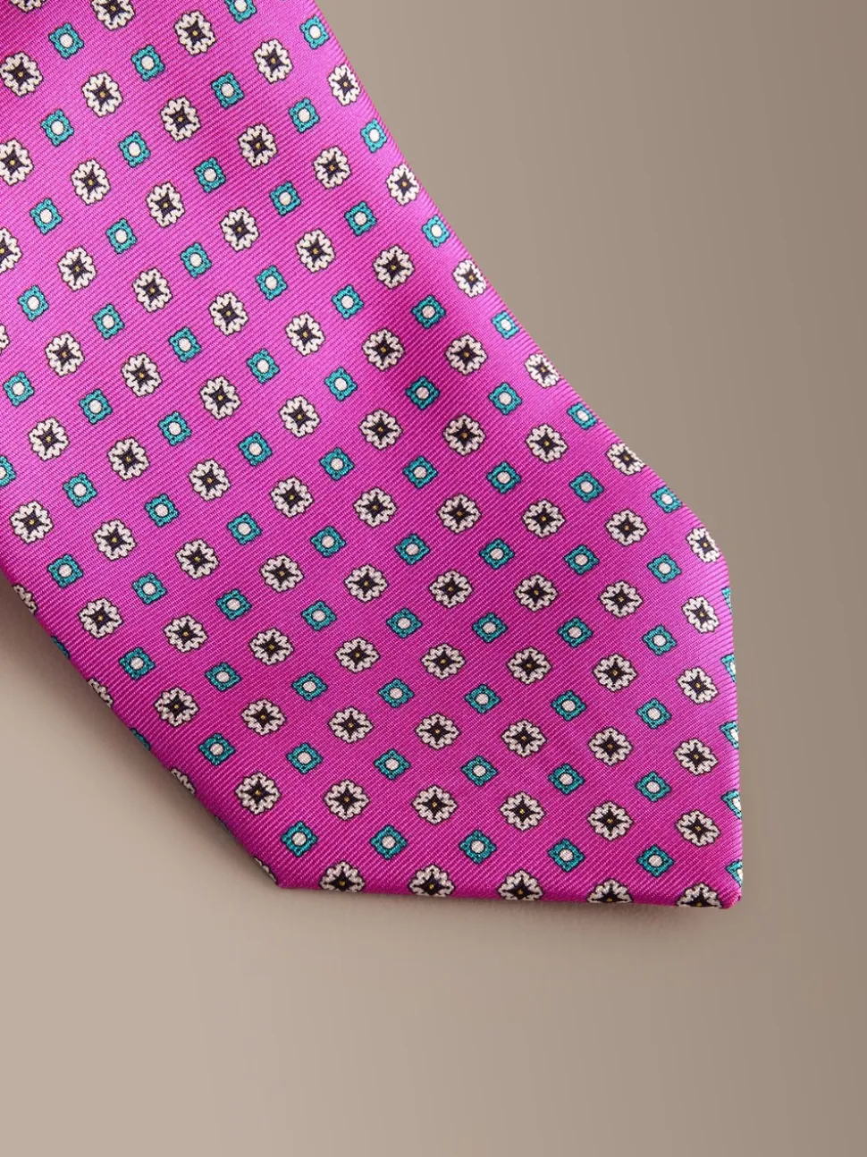Roze - Signature Silk Italian Geometric Tie