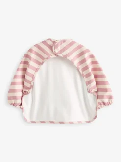Roze - Slabbetje met mouwen voor spenen en voeden