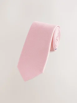 Roze - Smal - Stropdas met textuur