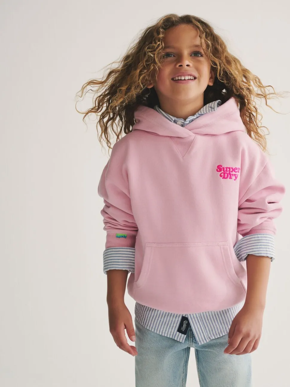 Roze - Superdry Essentials-hoodie