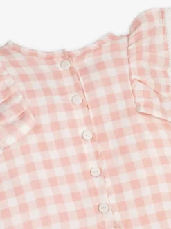 Roze - The Little Tailor Mousseline babyplaysuit van 100% katoen