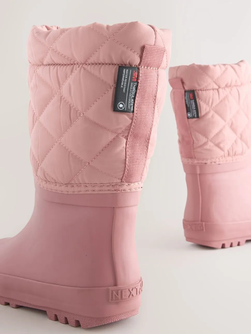 Roze - Thinsulate gevoerde regenlaarzen met rand