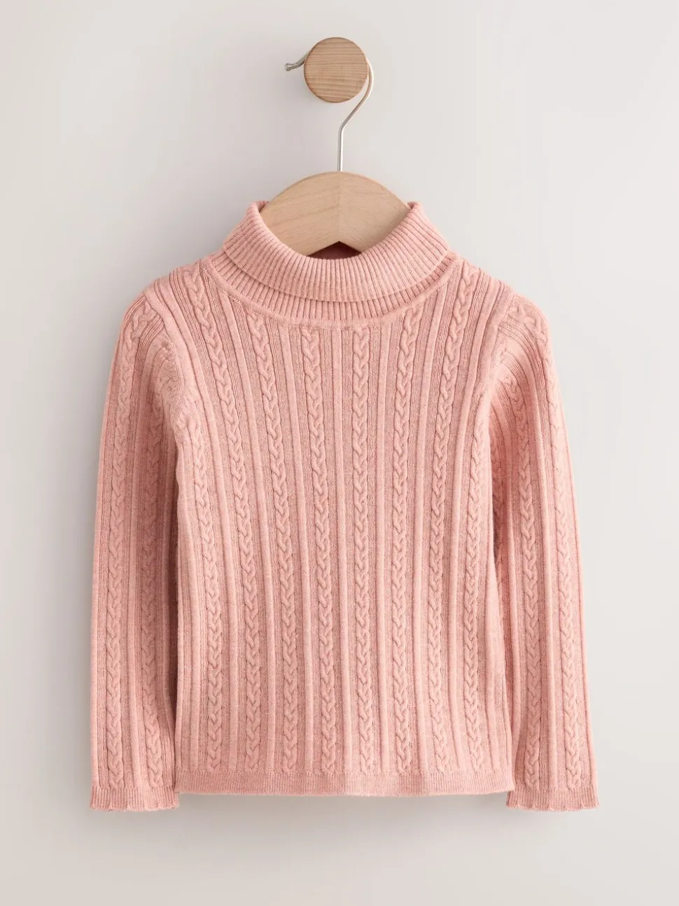Roze - Trui met rolkraag (3 mnd-10 jr)