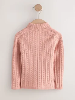 Roze - Trui met rolkraag (3 mnd-10 jr)