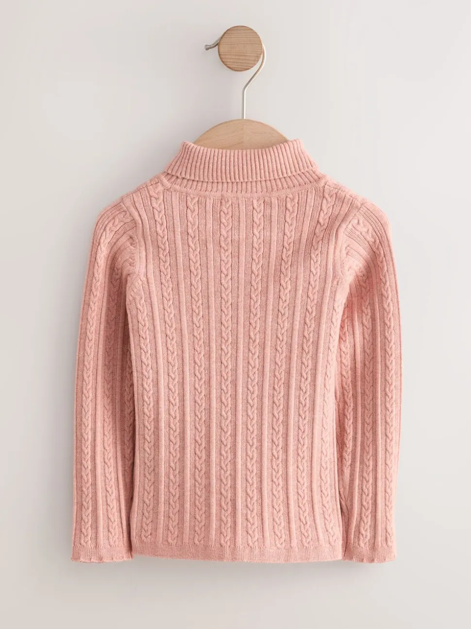 Roze - Trui met rolkraag (3 mnd-10 jr)