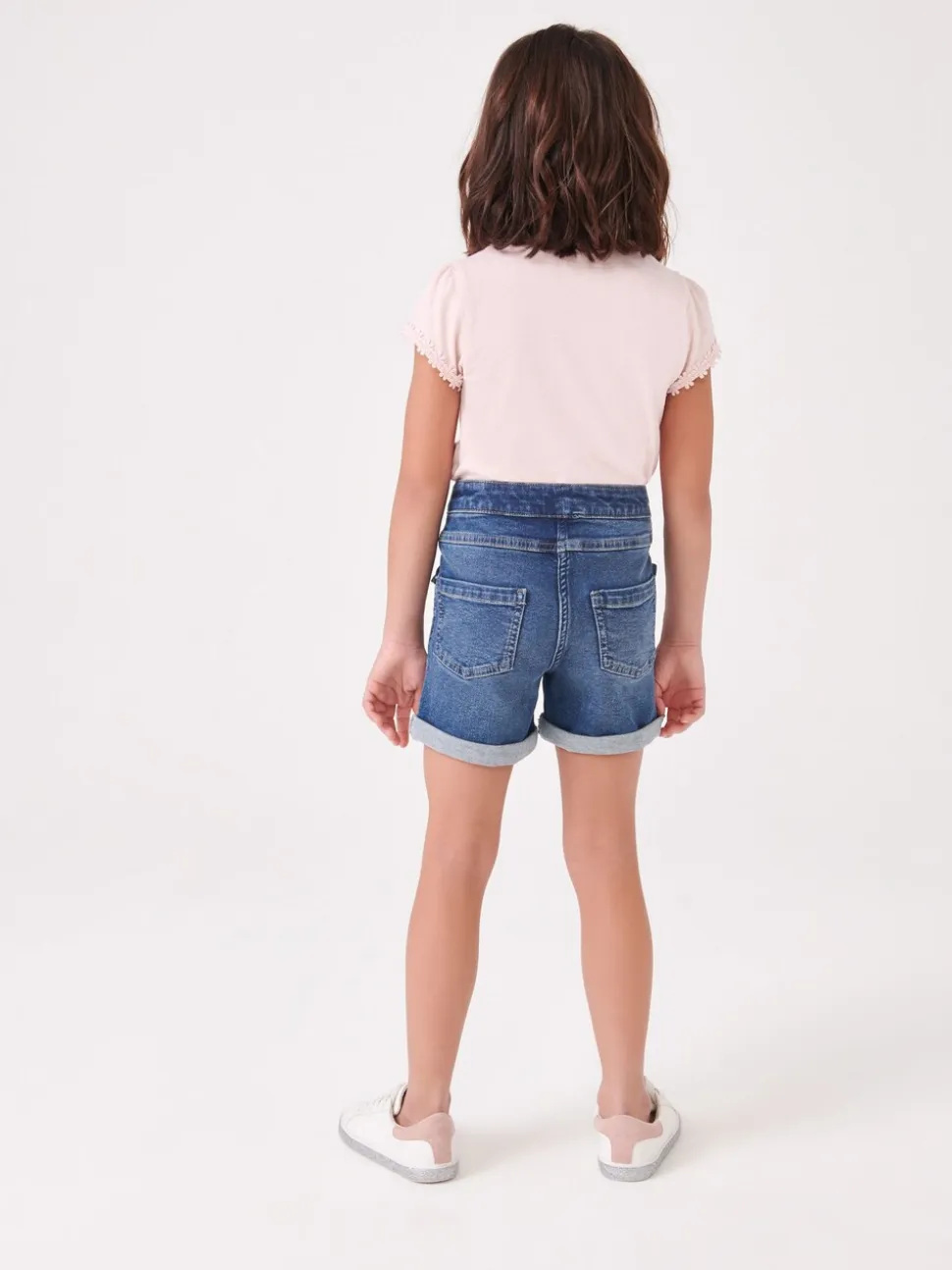 Roze - T-shirt met zakje en madeliefjesprint (1,5-16 jr)