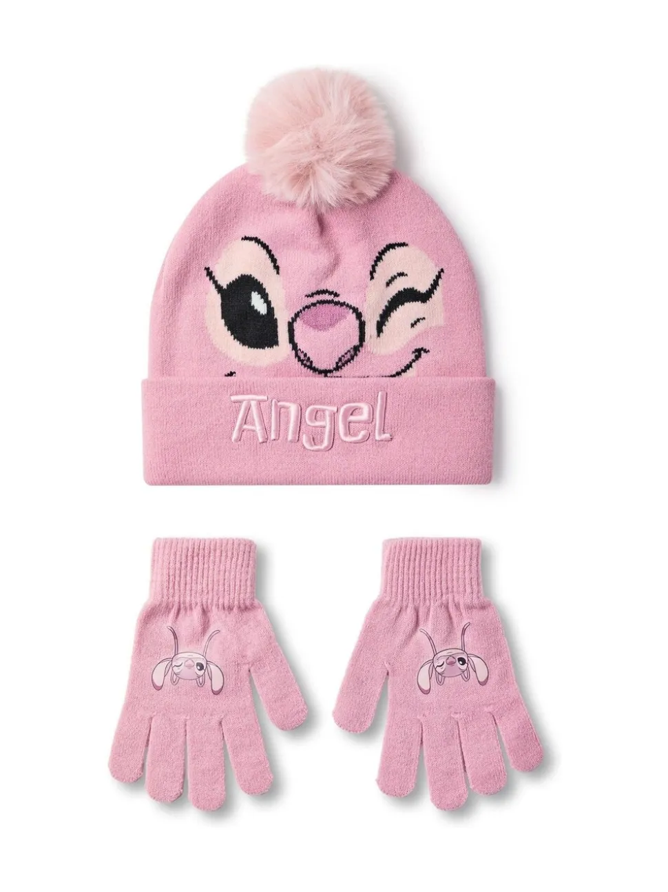 Roze - Vanilla Underground Disney Lilo & Stitch meisjes-muts en -handschoenenset