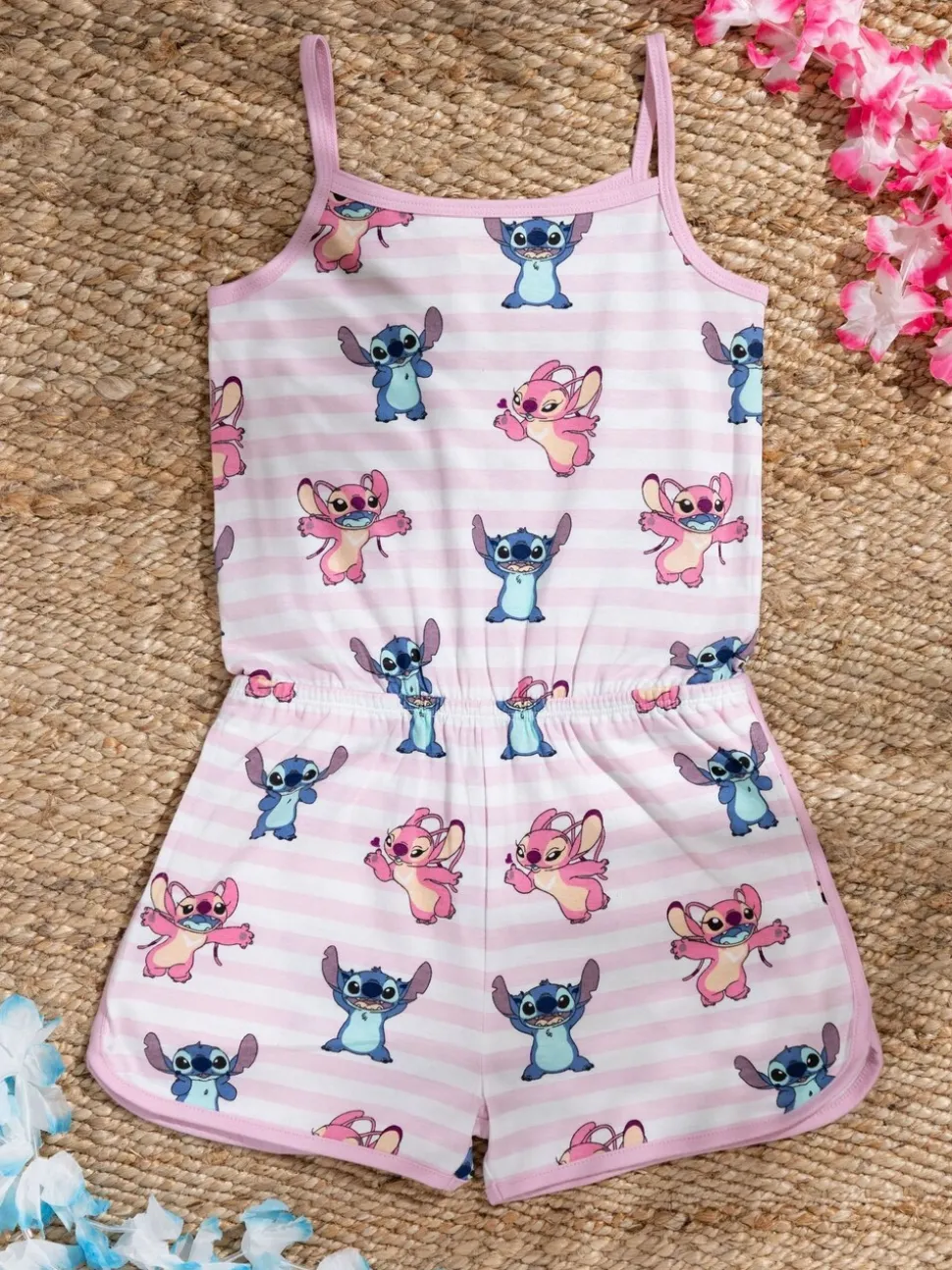 Roze - Vanilla Underground Disney Stitch mouwloos speelpakje voor meisjes
