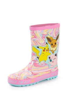 Roze - Vanilla Underground Kids Pokemon Wellies with Handles