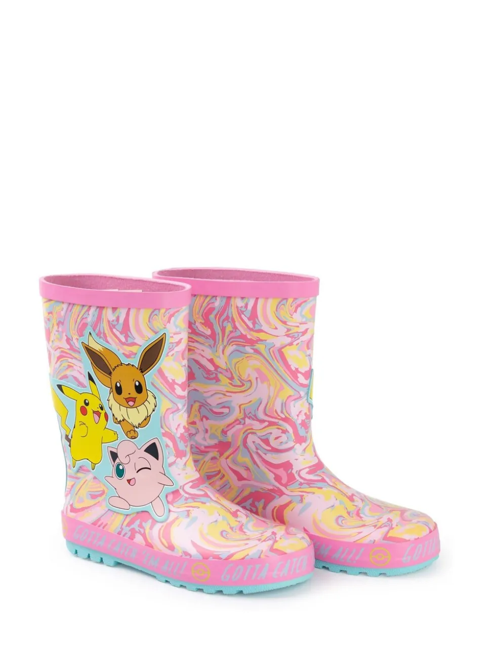 Roze - Vanilla Underground Kids Pokemon Wellies with Handles