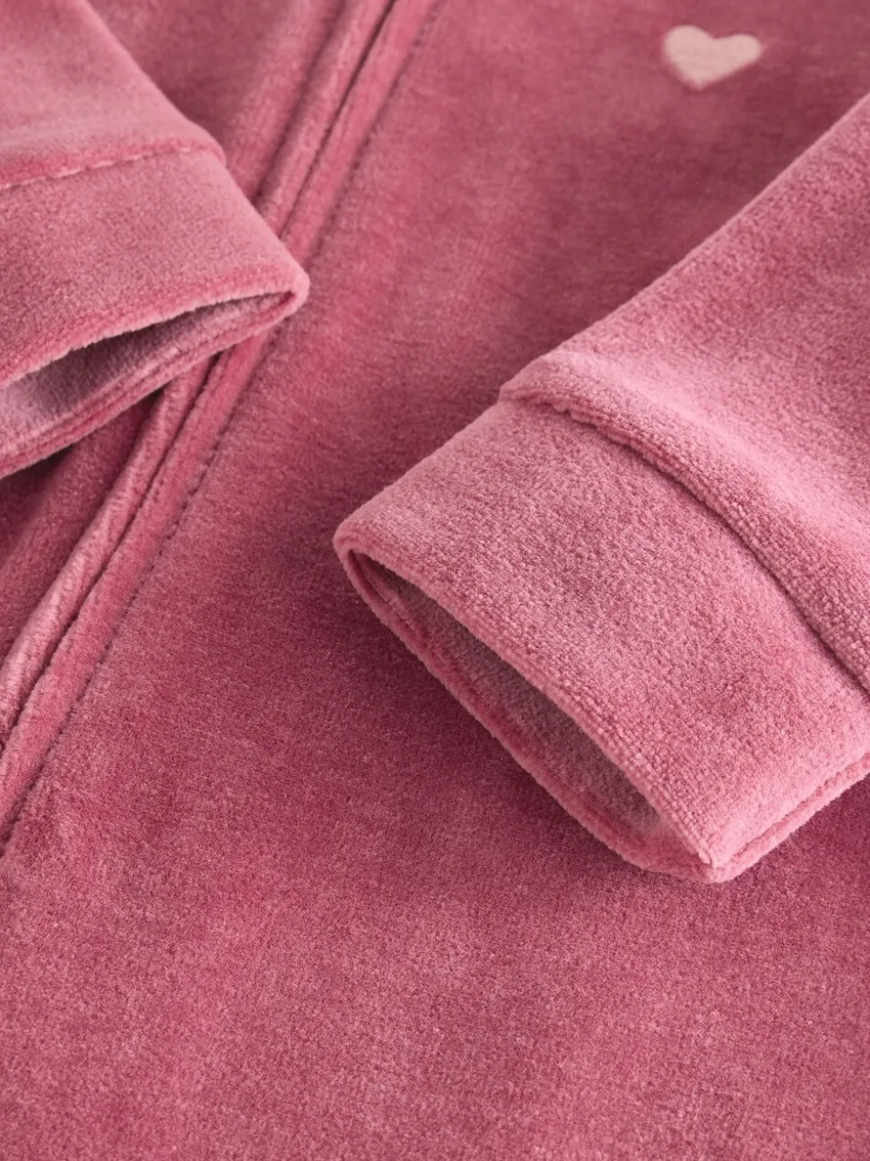 Roze - Velour Baby Sleepsuits 2 Pack (0mths-2yrs)