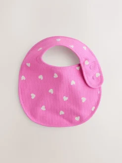 Roze - Verpakking met 5 babyslabbetjes