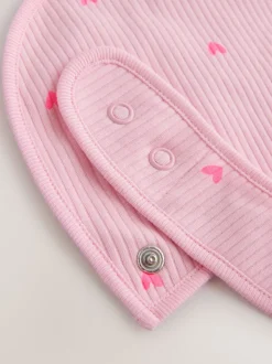 Roze - Verpakking met 5 babyslabbetjes