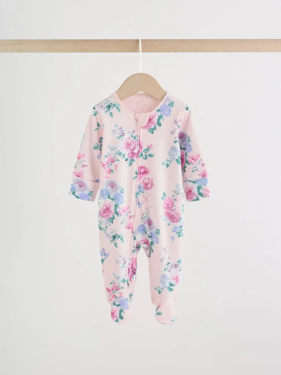 Roze - Verpakking van 3 babypyjama's met tweewegrits (0-2 jr)