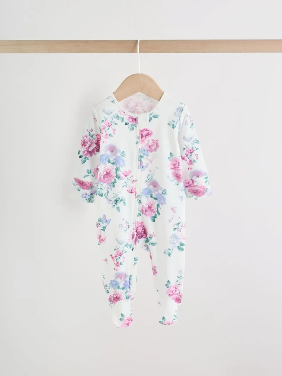 Roze - Verpakking van 3 babypyjama's met tweewegrits (0-2 jr)