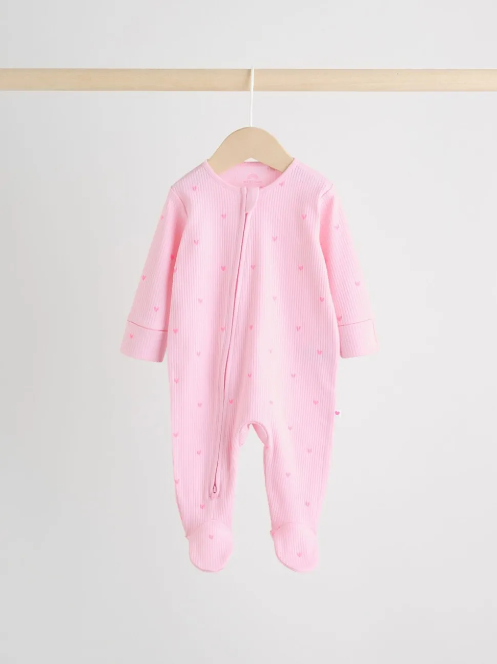 Roze - Verpakking van 3 babypyjama's met tweewegrits (0-2jr)