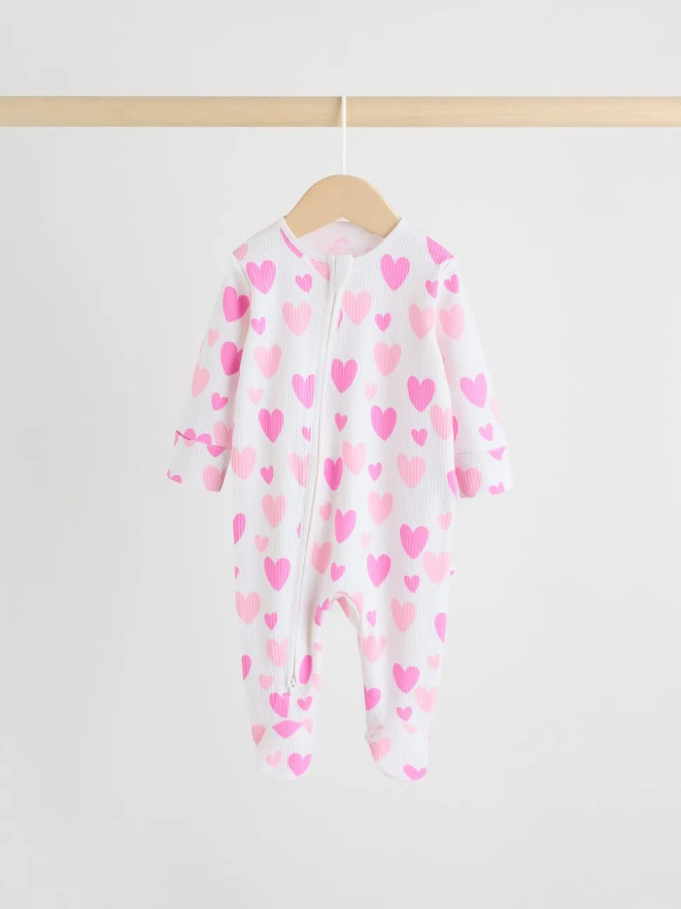 Roze - Verpakking van 3 babypyjama's met tweewegrits (0-2jr)