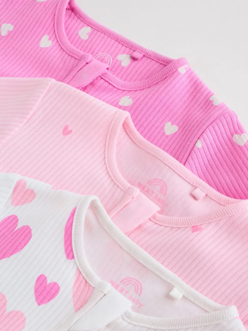 Roze - Verpakking van 3 babypyjama's met tweewegrits (0-2jr)