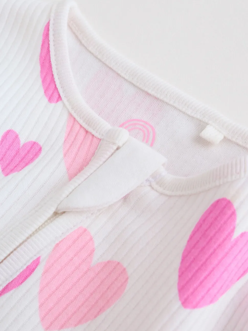 Roze - Verpakking van 3 babypyjama's met tweewegrits (0-2jr)
