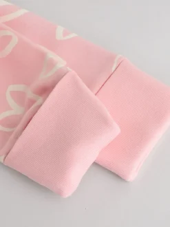 Roze - Verpakking van 4 Baby pyjama's met tweewegrits en Print (0mnd -3jr)