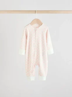 Roze - Verpakking van 4 Baby pyjama's met tweewegrits en Print (0mnd -3jr)