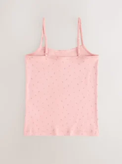 Roze - Verpakking van 3 cami topjes met bandjes en print (1,5 - 16 jr)