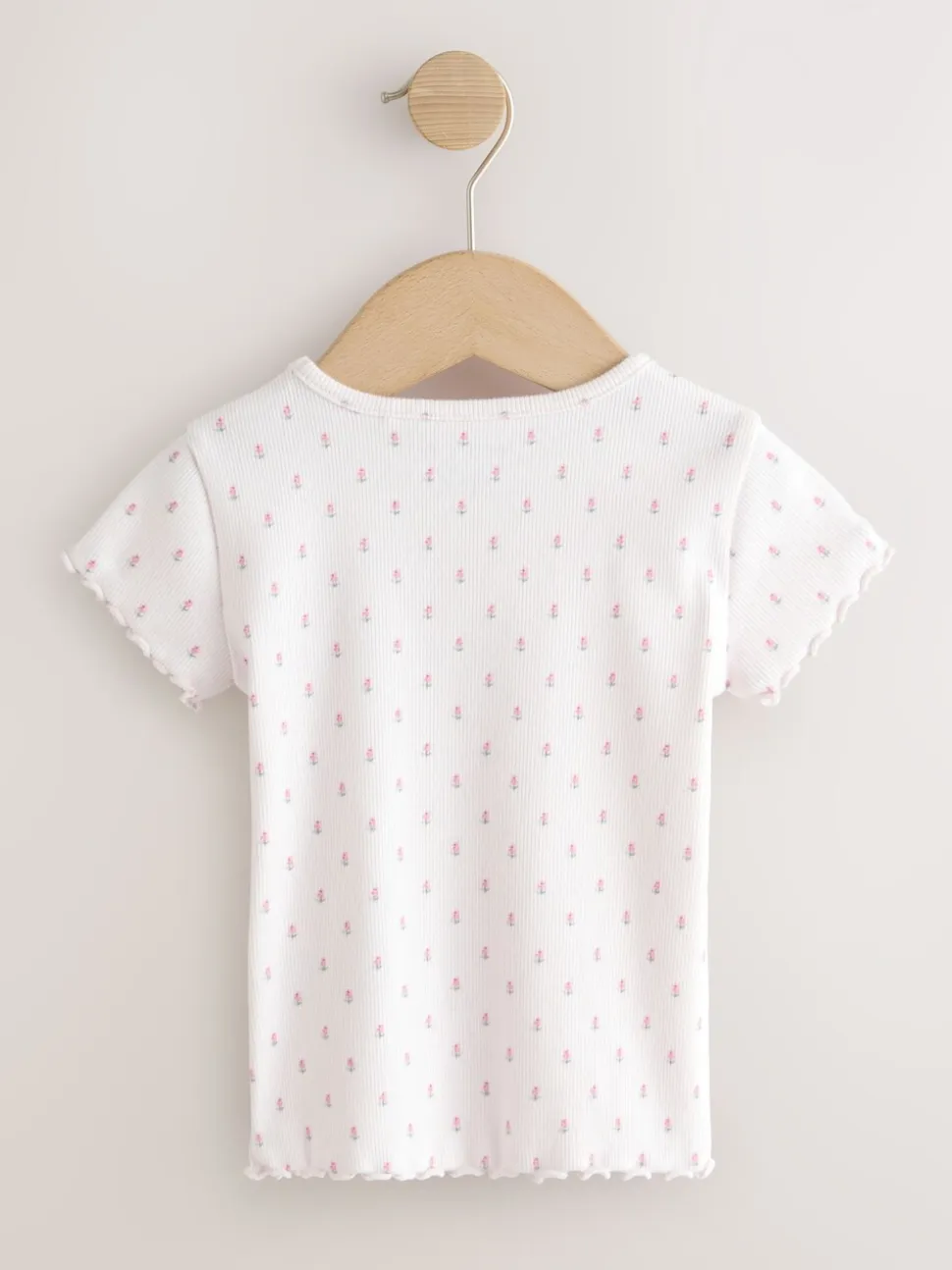 Roze - Verpakking van 5 geribbelde tops met korte mouwen (3mnd -7jaar)
