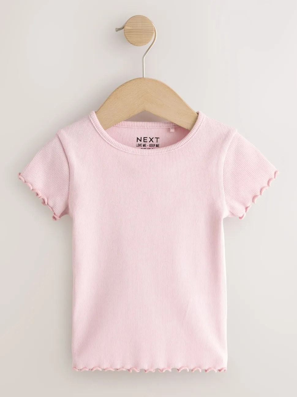 Roze - Verpakking van 5 geribbelde tops met korte mouwen (3mnd -7jaar)