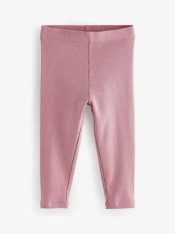 Roze - Verpakking van 5 geribbelde Leggings (3mnd -7jr)