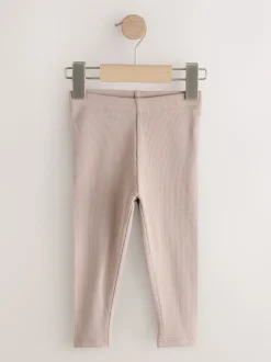 Roze - Verpakking van 5 geribbelde Leggings (3mnd -7jr)