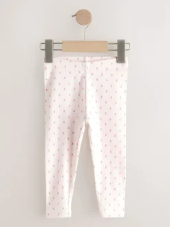Roze - Verpakking van 5 geribbelde Leggings (3mnd -7jr)