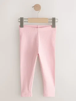 Roze - Verpakking van 5 geribbelde Leggings (3mnd -7jr)