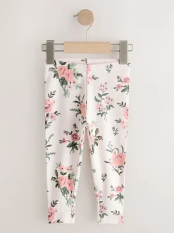 Roze - Verpakking van 5 geribbelde Leggings (3mnd -7jr)